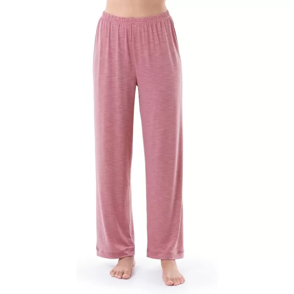 Fruit of the Loom Womens Short Sleeve Tee and Pant 2 Piece Sleep Pajama SetAntique Heather Blush