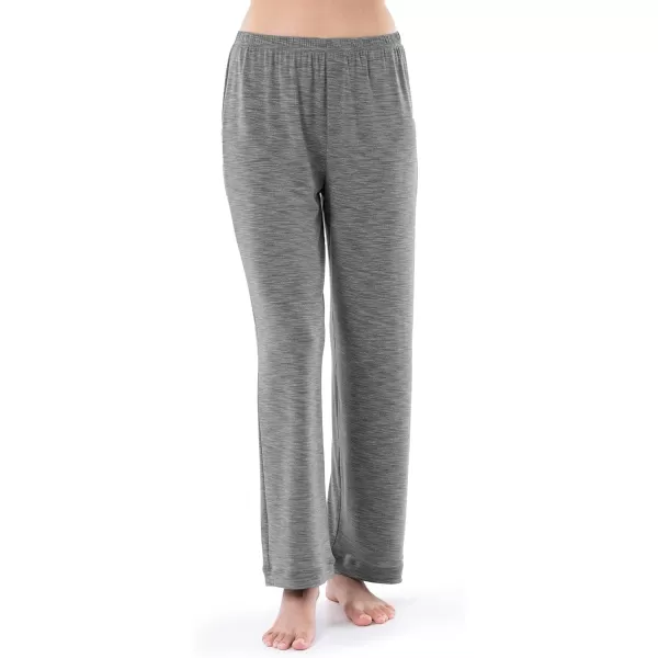 Fruit of the Loom Womens Short Sleeve Tee and Pant 2 Piece Sleep Pajama SetHeather Grey