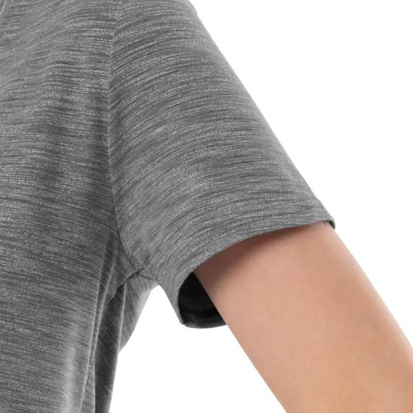 Fruit of the Loom Womens Short Sleeve Tee and Pant 2 Piece Sleep Pajama SetHeather Grey