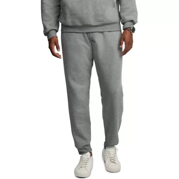 Fruit of the Loom Eversoft Fleece Joggers with Pockets Relaxed Fit Moisture Wicking Breathable Tapered SweatpantsGrey Heather