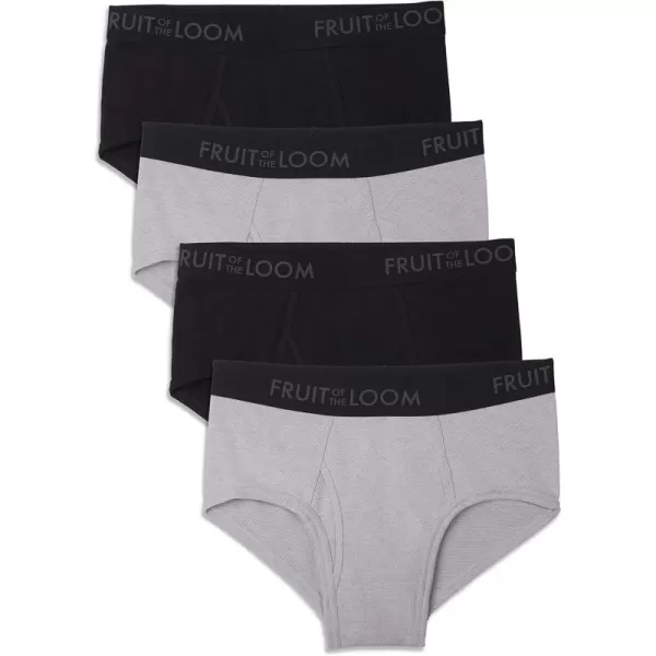 Fruit of the Loom Mens Breathable UnderwearBlackGray