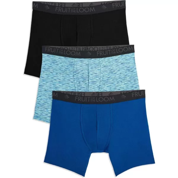 Fruit of the Loom Mens Micro Mesh Boxer BriefsAssorted Print  Colors May Vary