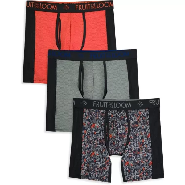 Fruit of the Loom Mens Micro Mesh Boxer BriefsFlex Side Panels  Colors May Vary