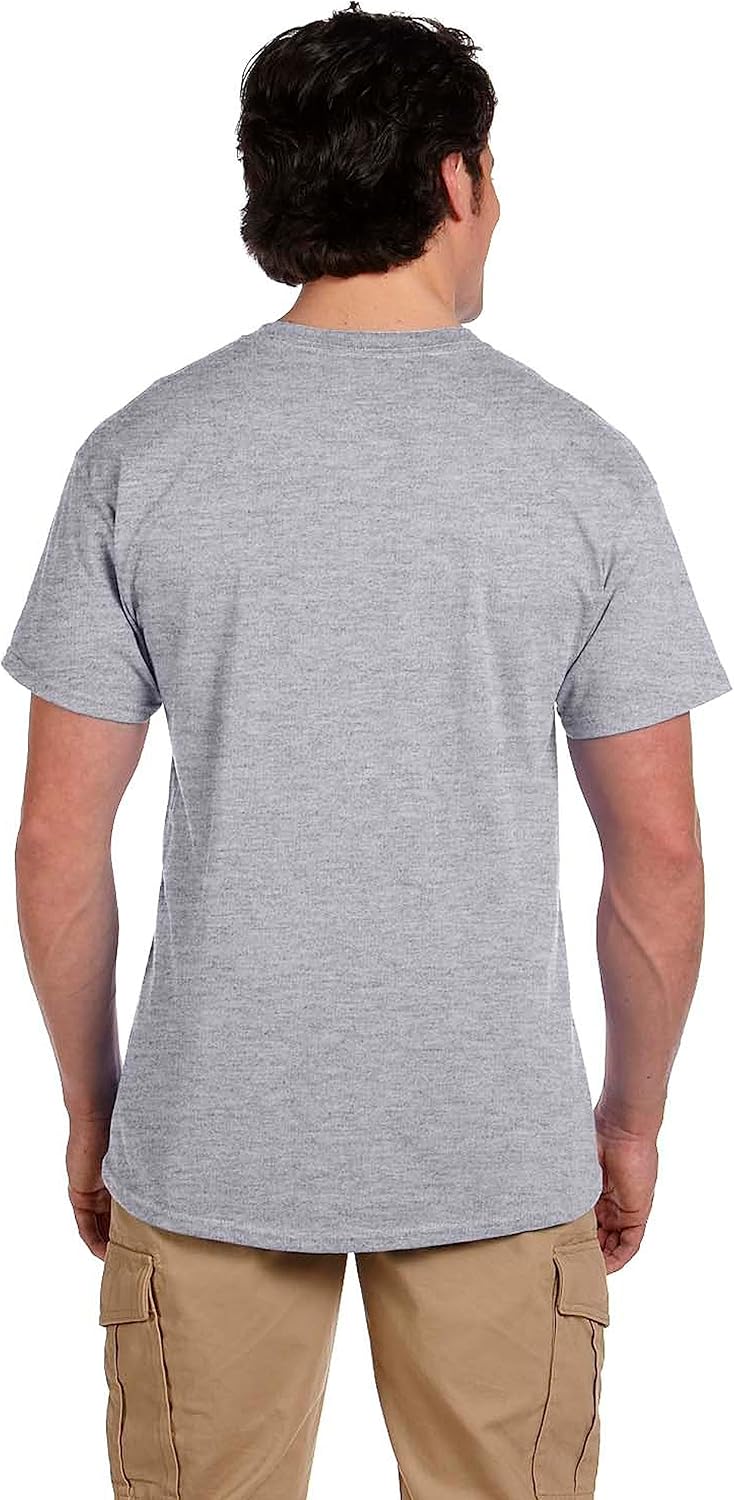 Fruit of the Loom mens Eversoft Cotton Short Sleeve Pocket Tshirts Breathable ampamp Tag FreeAssorted 6 Pack
