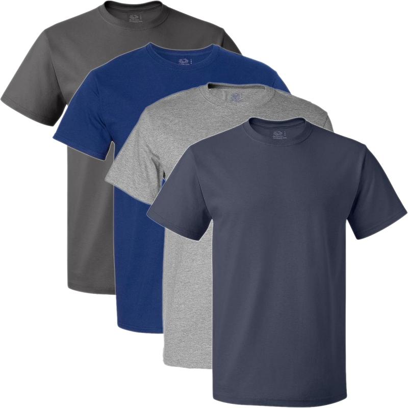 Fruit of the Loom mens Eversoft Cotton Short Sleeve Pocket Tshirts Breathable ampamp Tag FreeAssorted 6 Pack