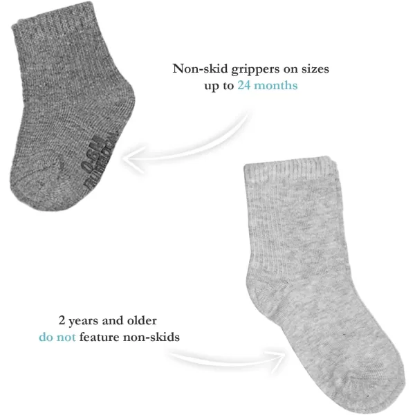 Fruit of the Loom Baby 14Pack Grow ampamp Fit Flex Zones Cotton Stretch Socks  Unisex Girls BoysGrey