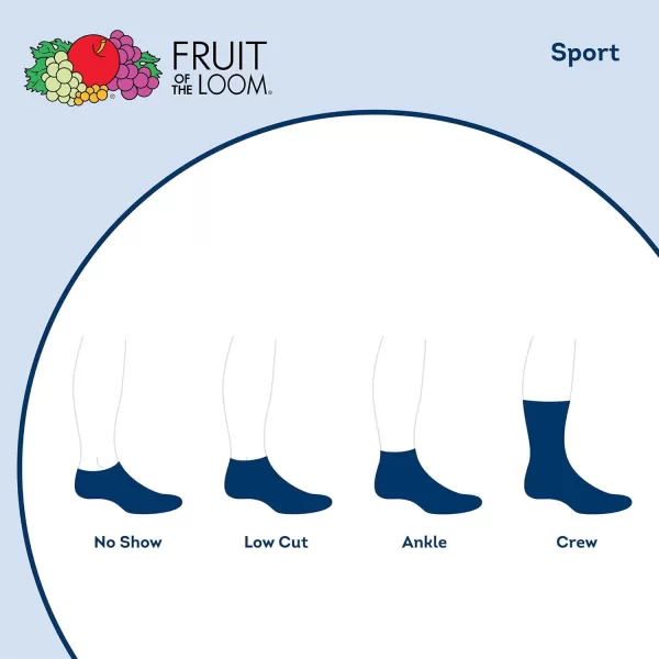 Fruit of the Loom Boys Everyday Active Sports Ankle Socks 10 PackWhite