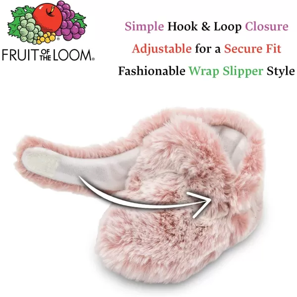 Fruit of the Loom Cozy Thermal Wrap Booties with NonSkids for Baby Girls Boys UnisexPink Faux Fur