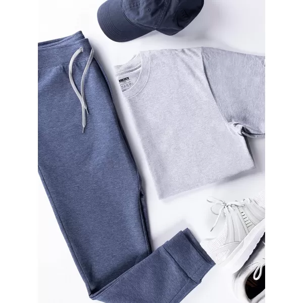 Fruit of the Loom Eversoft Fleece Joggers Moisture Wicking ampamp Breathable Sizes S2XDouble Knit  Indigo Ink Heather