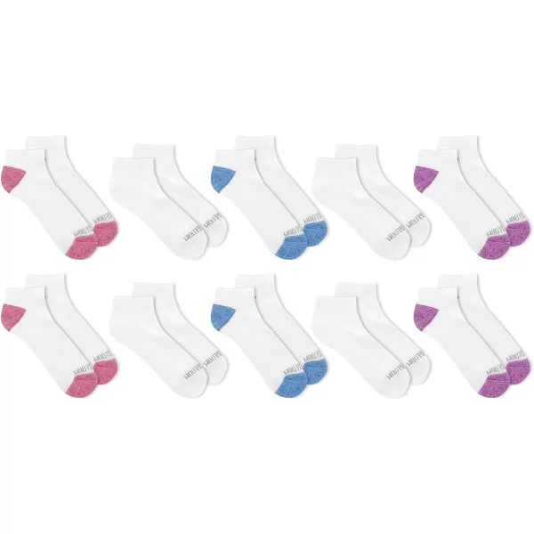 Fruit of the Loom Girls Everyday Essential Soft Cushion SocksWhite