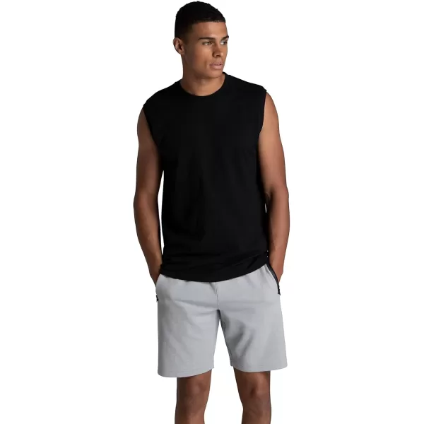 Fruit of the Loom Mens Eversoft Cotton Sleeveless T Shirts Breathable ampamp Moisture Wicking with Odor Control Sizes S4xMuscle  2 Pack  Black