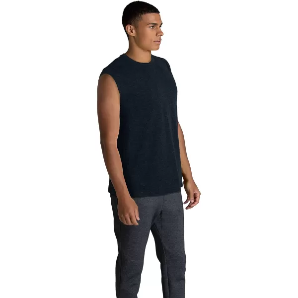 Fruit of the Loom Mens Eversoft Cotton Sleeveless T Shirts Breathable ampamp Moisture Wicking with Odor Control Sizes S4xMuscle  2 Pack  Black Heather