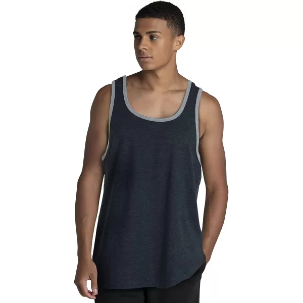 Fruit of the Loom Mens Eversoft Cotton Sleeveless T Shirts Breathable ampamp Moisture Wicking with Odor Control Sizes S4xTank  2 Pack  Black Heather