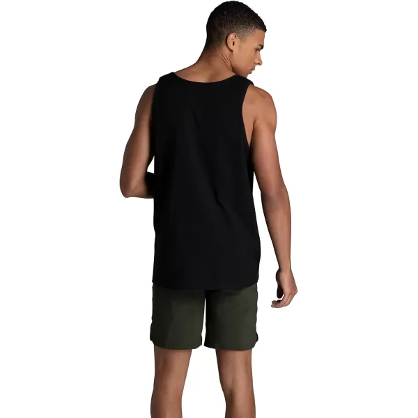 Fruit of the Loom Mens Eversoft Cotton Sleeveless T Shirts Breathable ampamp Moisture Wicking with Odor Control Sizes S4xTank  2 Pack  Black Ink