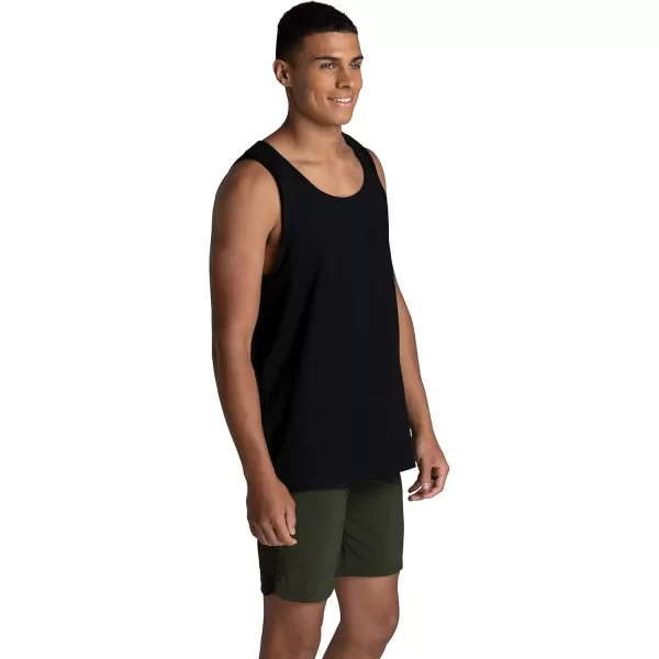 Fruit of the Loom Mens Eversoft Cotton Sleeveless T Shirts Breathable ampamp Moisture Wicking with Odor Control Sizes S4xTank  2 Pack  Black Ink