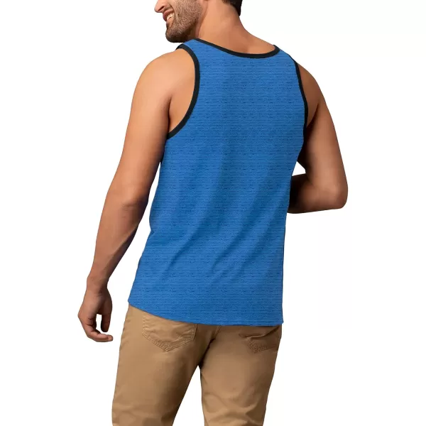 Fruit of the Loom Mens Eversoft Cotton Sleeveless T Shirts Breathable ampamp Moisture Wicking with Odor Control Sizes S4xTank  2 Pack  French Blue