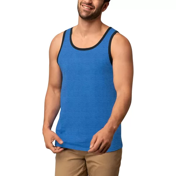 Fruit of the Loom Mens Eversoft Cotton Sleeveless T Shirts Breathable ampamp Moisture Wicking with Odor Control Sizes S4xTank  2 Pack  French Blue