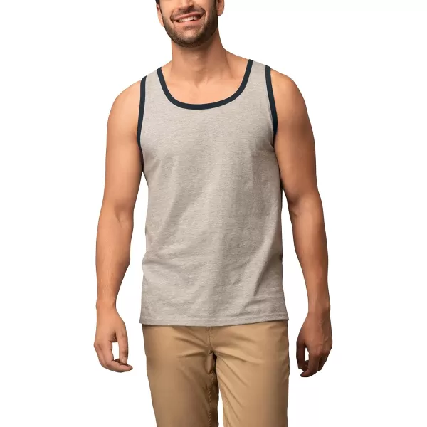 Fruit of the Loom Mens Eversoft Cotton Sleeveless T Shirts Breathable ampamp Moisture Wicking with Odor Control Sizes S4xTank  2 Pack  Grey Heather