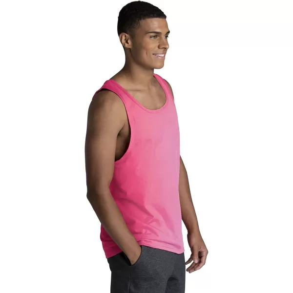 Fruit of the Loom Mens Eversoft Cotton Sleeveless T Shirts Breathable ampamp Moisture Wicking with Odor Control Sizes S4xTank  2 Pack  Neon Pink