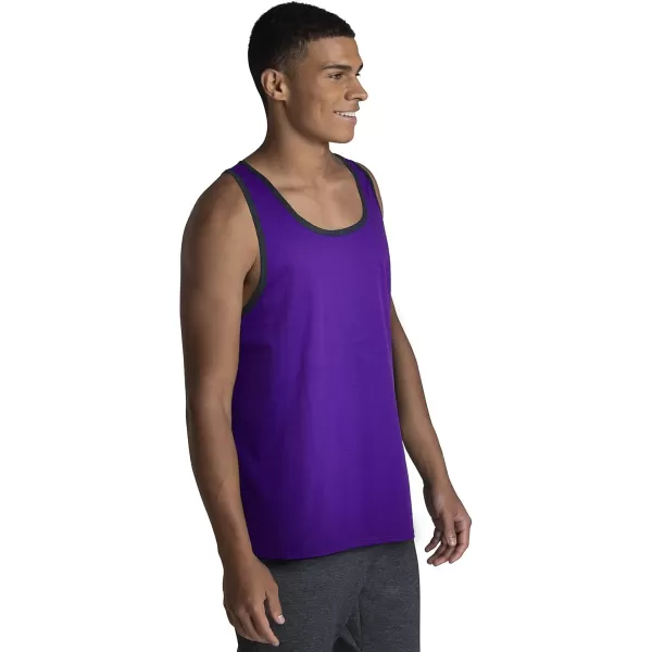 Fruit of the Loom Mens Eversoft Cotton Sleeveless T Shirts Breathable ampamp Moisture Wicking with Odor Control Sizes S4xTank  2 Pack  Purple