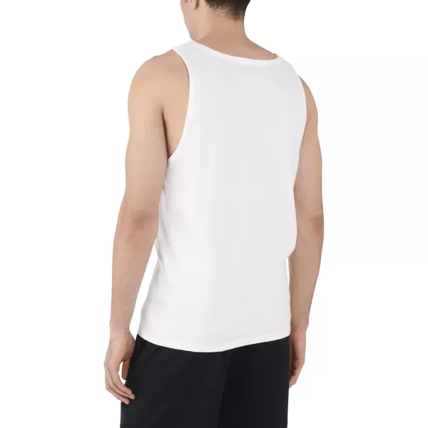 Fruit of the Loom Mens Eversoft Cotton Sleeveless T Shirts Breathable ampamp Moisture Wicking with Odor Control Sizes S4xTank  2 Pack  White