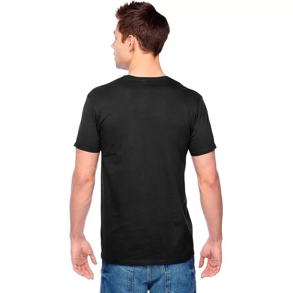 Fruit of the Loom Mens Eversoft Cotton T Shirts Breathable ampamp Moisture Wicking with Odor Control Sizes S4xCrew  12 Pack  Black