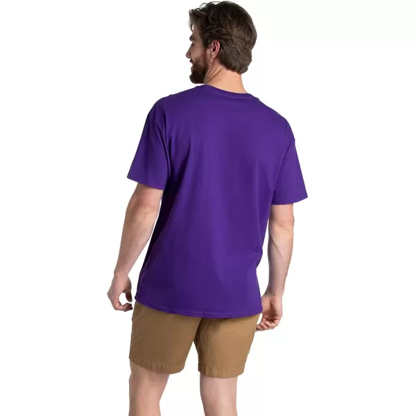 Fruit of the Loom Mens Eversoft Cotton T Shirts Breathable ampamp Moisture Wicking with Odor Control Sizes S4xCrew  2 Pack  Purple