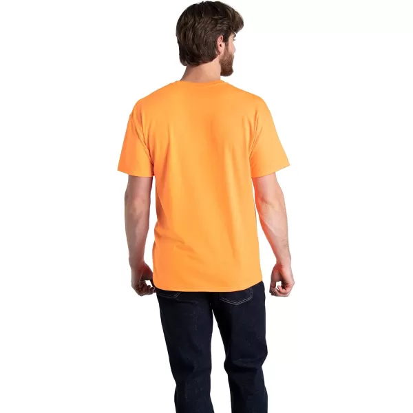 Fruit of the Loom Mens Eversoft Cotton T Shirts Breathable ampamp Moisture Wicking with Odor Control Sizes S4xCrew  2 Pack  Safety Orange