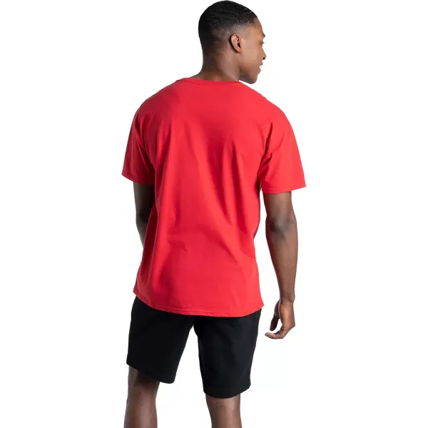 Fruit of the Loom Mens Eversoft Cotton T Shirts Breathable ampamp Moisture Wicking with Odor Control Sizes S4xCrew  2 Pack  True Red