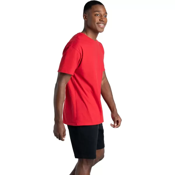 Fruit of the Loom Mens Eversoft Cotton T Shirts Breathable ampamp Moisture Wicking with Odor Control Sizes S4xCrew  2 Pack  True Red