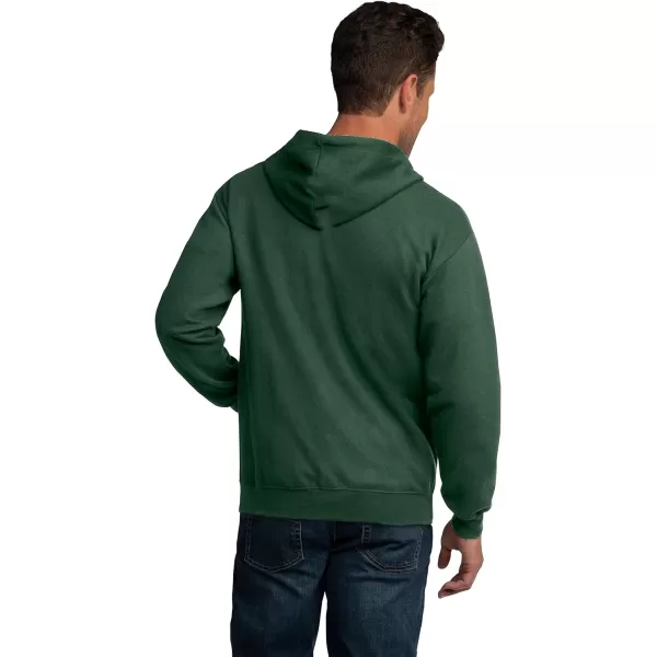 Fruit of the Loom Mens Eversoft Fleece Hoodies Moisture Wicking ampamp Breathable Full Zip Hooded SweatshirtDark Green Full Zip