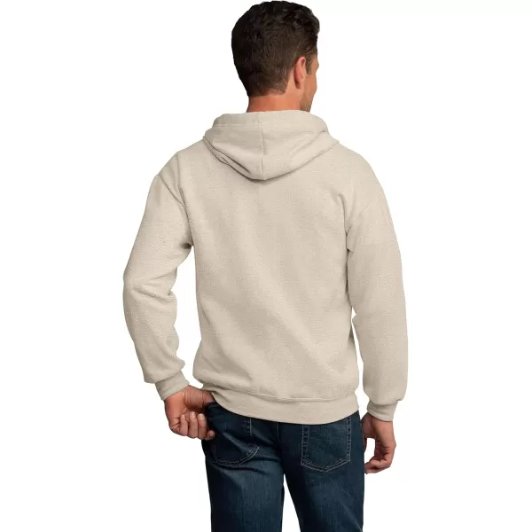 Fruit of the Loom Mens Eversoft Fleece Hoodies Moisture Wicking ampamp Breathable Full Zip Hooded SweatshirtKhaki Heather Full Zip