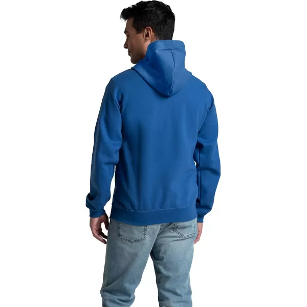 Fruit of the Loom Mens Eversoft Fleece Hoodies Moisture Wicking ampamp Breathable Full Zip Hooded SweatshirtMellow Blue Full Zip