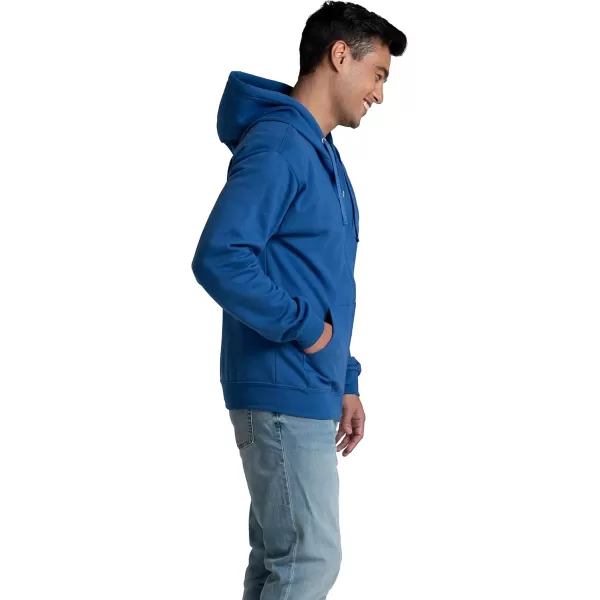 Fruit of the Loom Mens Eversoft Fleece Hoodies Moisture Wicking ampamp Breathable Full Zip Hooded SweatshirtMellow Blue Full Zip