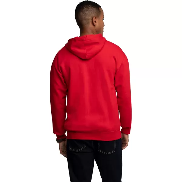 Fruit of the Loom Mens Eversoft Fleece Hoodies Moisture Wicking ampamp Breathable Full Zip Hooded SweatshirtRed Full Zip