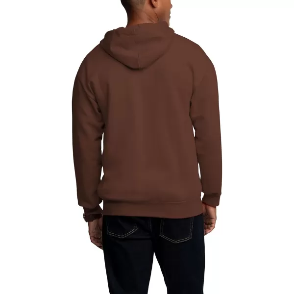 Fruit of the Loom Mens Eversoft Fleece Hoodies Moisture Wicking ampamp Breathable Full Zip Hooded SweatshirtWarm Mocha Full Zip