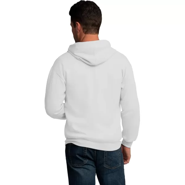 Fruit of the Loom Mens Eversoft Fleece Hoodies Moisture Wicking ampamp Breathable Full Zip Hooded SweatshirtWhite Full Zip