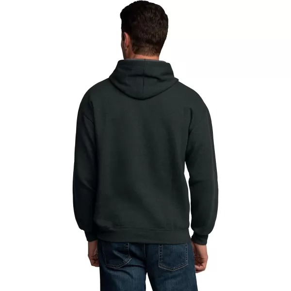 Fruit of the Loom Mens Eversoft Fleece Hoodies Moisture Wicking ampamp Breathable Pullover Hooded SweatshirtBlack Heather Pullover