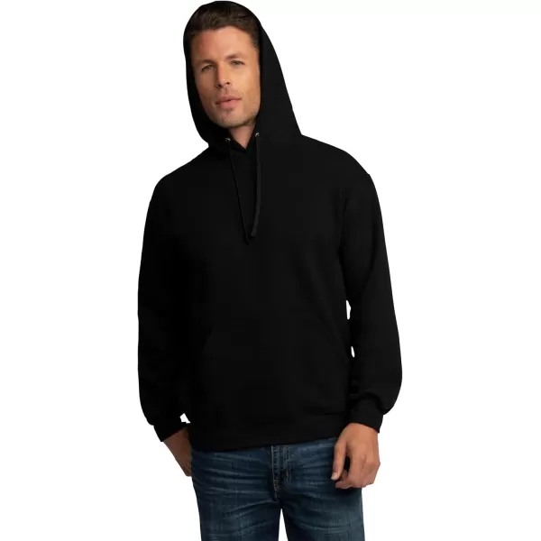 Fruit of the Loom Mens Eversoft Fleece Hoodies Moisture Wicking ampamp Breathable Pullover Hooded SweatshirtBlack Pullover