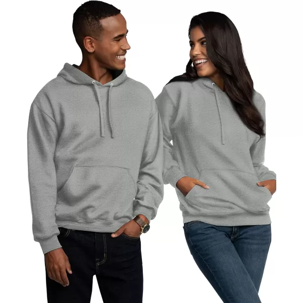 Fruit of the Loom Mens Eversoft Fleece Hoodies Moisture Wicking ampamp Breathable Pullover Hooded SweatshirtGrey Heather Pullover