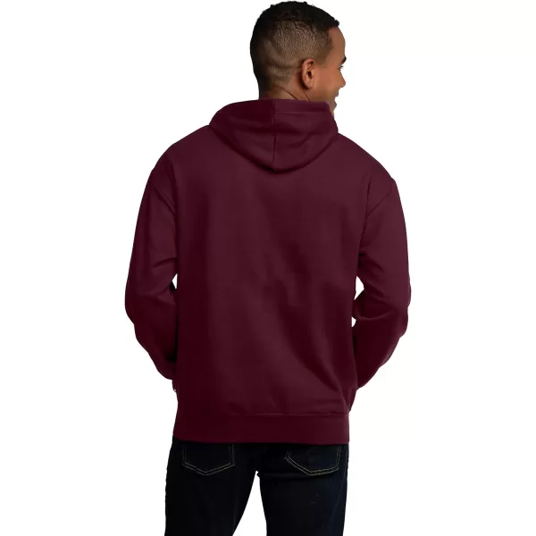 Fruit of the Loom Mens Eversoft Fleece Hoodies Moisture Wicking ampamp Breathable Pullover Hooded SweatshirtMaroon Pullover