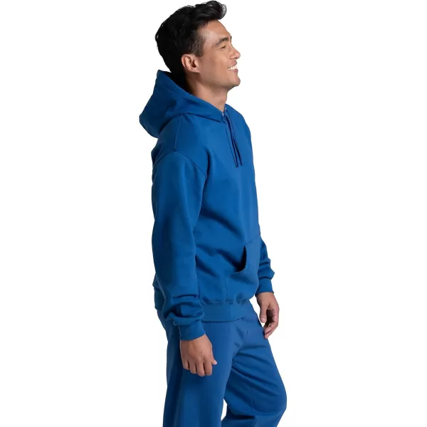 Fruit of the Loom Mens Eversoft Fleece Hoodies Moisture Wicking ampamp Breathable Pullover Hooded SweatshirtMellow Blue Pullover