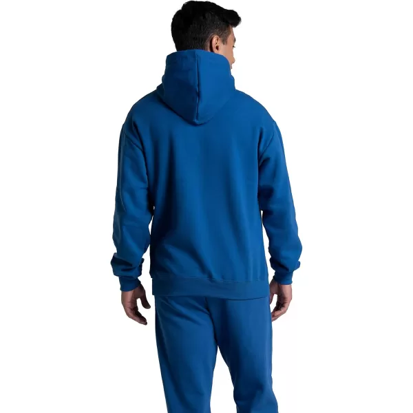 Fruit of the Loom Mens Eversoft Fleece Hoodies Moisture Wicking ampamp Breathable Pullover Hooded SweatshirtMellow Blue Pullover