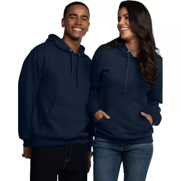 Fruit of the Loom Mens Eversoft Fleece Hoodies Moisture Wicking ampamp Breathable Pullover Hooded SweatshirtNavy Pullover