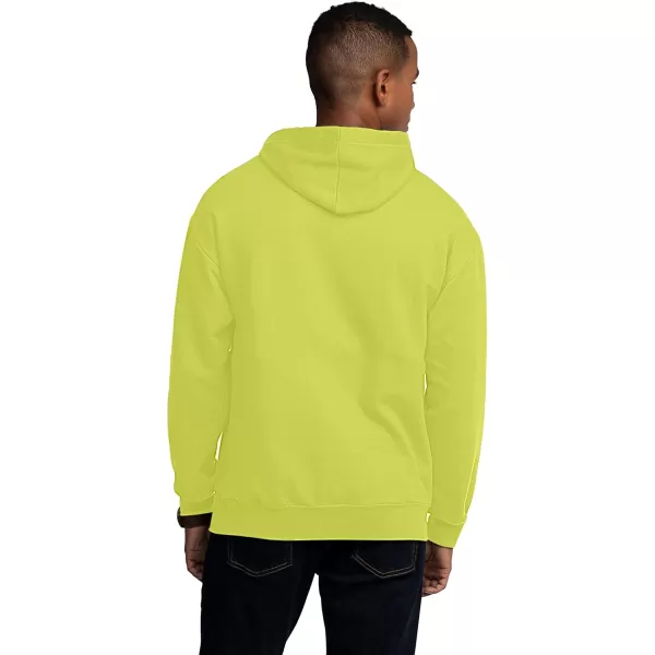 Fruit of the Loom Mens Eversoft Fleece Hoodies Moisture Wicking ampamp Breathable Pullover Hooded SweatshirtSafety Green Pullover