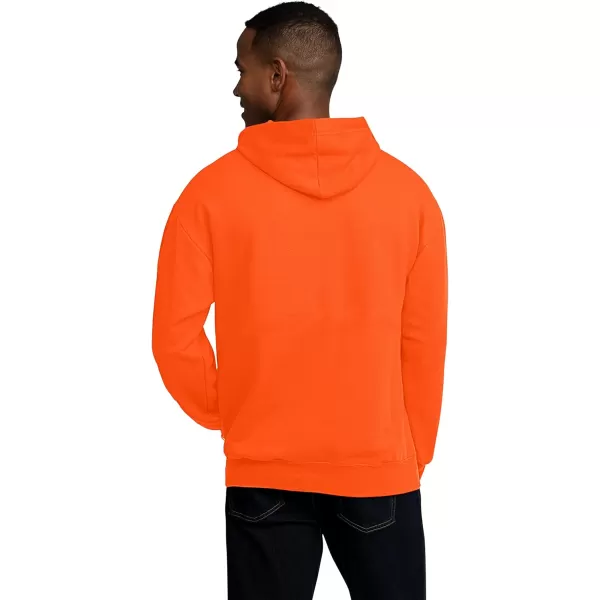 Fruit of the Loom Mens Eversoft Fleece Hoodies Moisture Wicking ampamp Breathable Pullover Hooded SweatshirtSafety Orange Pullover
