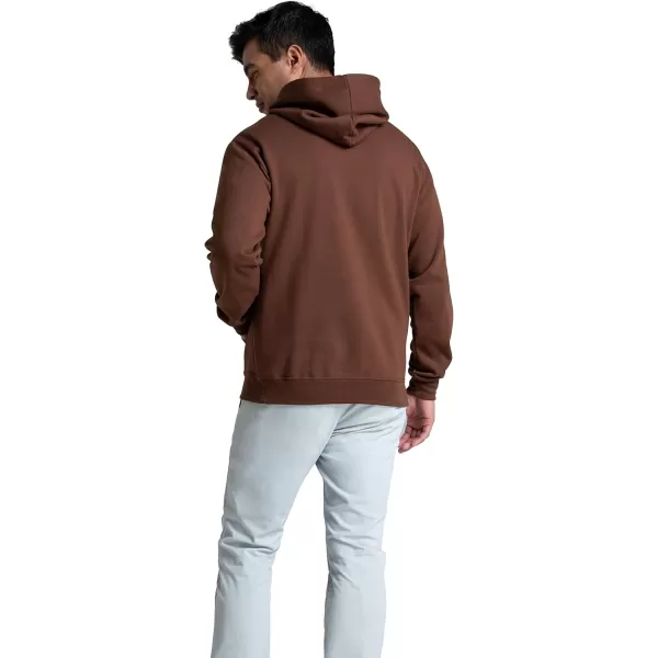 Fruit of the Loom Mens Eversoft Fleece Hoodies Moisture Wicking ampamp Breathable Pullover Hooded SweatshirtWarm Mocha Pullover