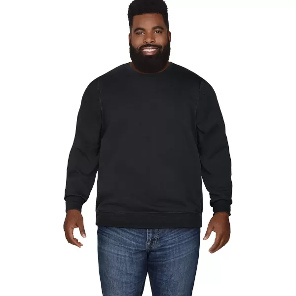 Fruit of the Loom Mens Eversoft Fleece Sweatshirts Moisture Wicking ampamp Breathable Crewneck SweatshirtBlack