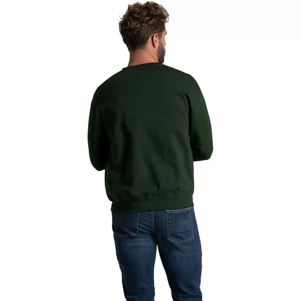 Fruit of the Loom Mens Eversoft Fleece Sweatshirts Moisture Wicking ampamp Breathable Crewneck SweatshirtDuffle Bag Green