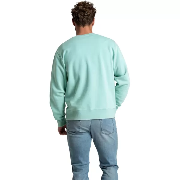 Fruit of the Loom Mens Eversoft Fleece Sweatshirts Moisture Wicking ampamp Breathable Crewneck SweatshirtGarment Dyed Cascade Green